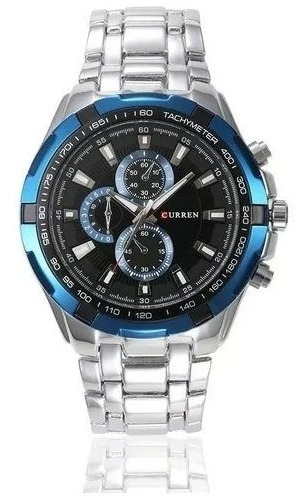 Reloj Curren 8023 Hombre Azul Plata, Tecnología Japón