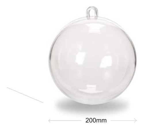 Bola Esfera 200mm Acrilico Transparente Para Rellenar 12pzas