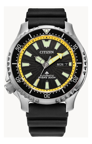 Reloj Citizen Promaster Buceo Automático Ny0130-08e Hombre Color De La Correa Negro Color Del Bisel Negro Color Del Fondo Negro