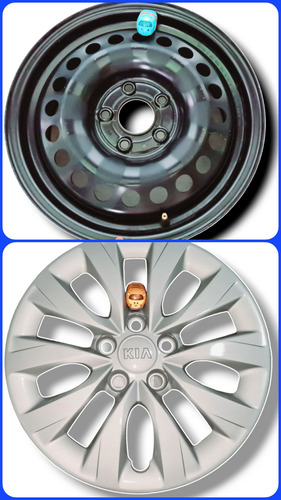 4 Tapones Rin De Acero Para Kia Forte Pintura Original (Usado)