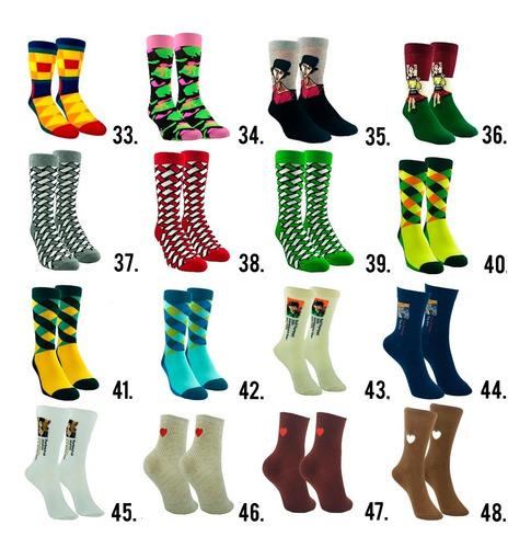 Imagen 4 de 7 de Pack X 24 Medias Hombre Medias Mujer Diseño