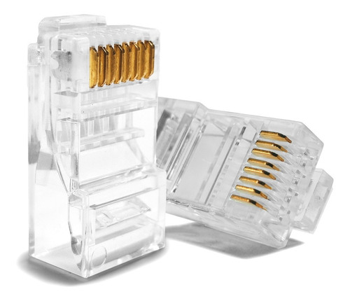 Conector Rj45 Utp Cat6 8p8c Embalagem Com 100 Un Vo6