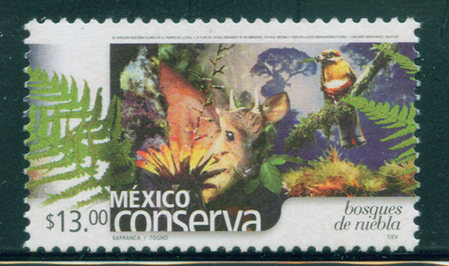 Mexico 2005 Timbre $13 Bosques N (tiev) Mint Nh Bu Unck. Fi