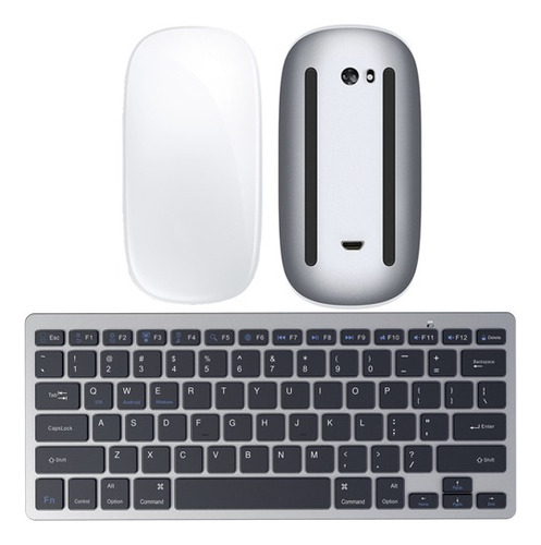 Teclado + Mouse Bluetooth Inalámbrico Recarga Mac Pc Tablet