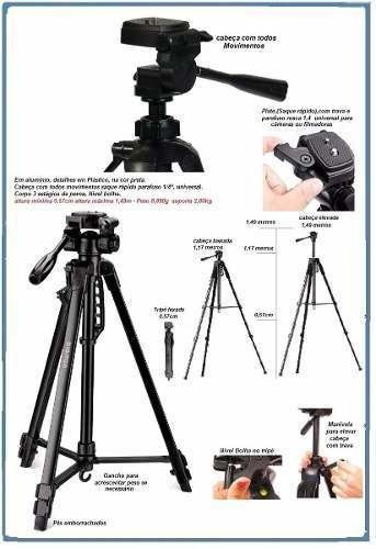 Tripé Profissional DigiPod Tr672 1,70m Suporta 2,75kg São Pa