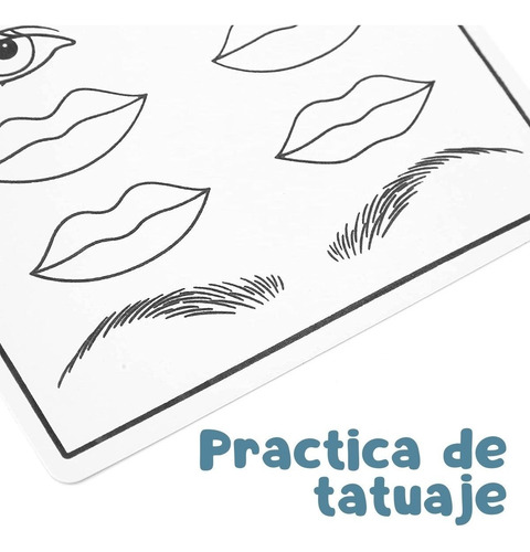 Piel Sintética Practica Tatuaje Microblading Labios Ojos