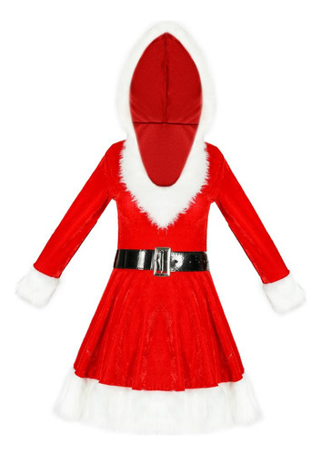 Miss Santa Suit Vestido Con Capucha De Navidad Sudadera Con