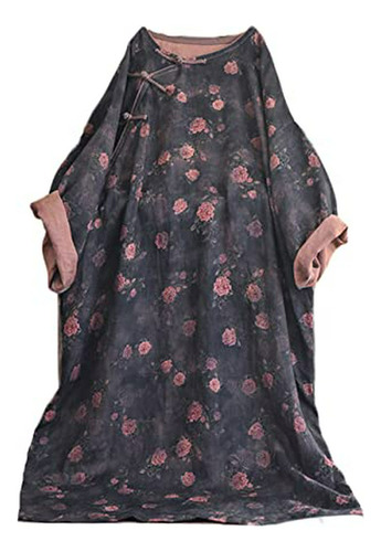 Vestido Suelto Estampado Floral Talla Grande