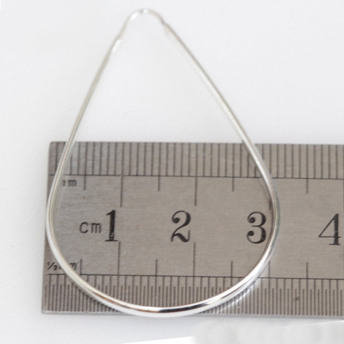 Imagem 6 de 7 de Argola Brinco Média Gota Prata 925- 5cm - Melhor Valor