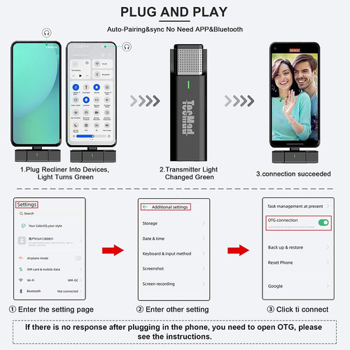 Microfono Lavalier Inalambrico Tecmad Para Android
