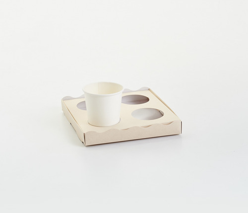 Bandeja Cupcake X4 Vasos Take Away Delivery (x50u) - 099q4