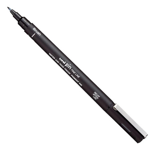 Caneta Pincel Uni Pin Fine Line Brush Preta