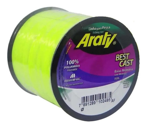 Linha Araty Best Cast 100g Amarela Fluorescente Todas Bitola