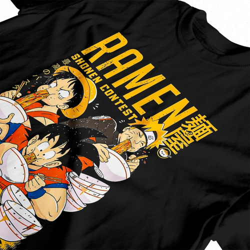 Imagen 2 de 6 de Remera Algodón Goku Naruto Luffy
