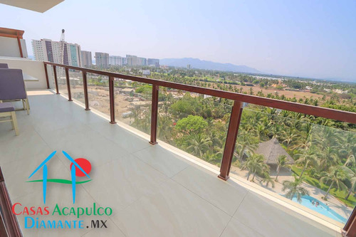 Cad La Isla Emerald C10. Terraza Grande Con Vista A Los Jardines Y Albercas