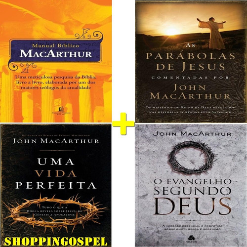 Kit Manual Biblico Macarthur + As Parábolas De Jesus E Mais