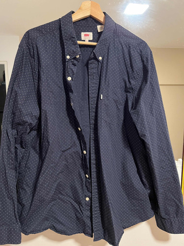 Camisa Levis A Lunares Hombre Talle Xxl Hombre Azul