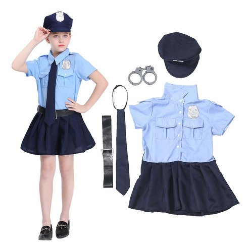 Disfraz De Policía Para Niñas Accesorios De Juguete Para Niñas Fiesta De Halloween Juego De Rol