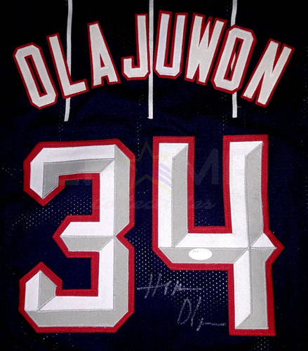 Jersey Autografiado Hakeem Olajuwon Houston Rockets 1995-03