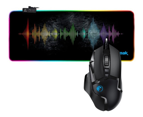 Kit Gamer Mouse + Mousepad Full Rgb Razeak Pro