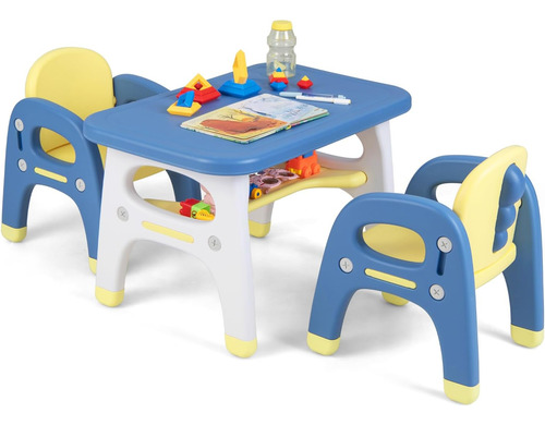 Juego De Mesa Y Silla Para Niños Con Juguetes Montessori