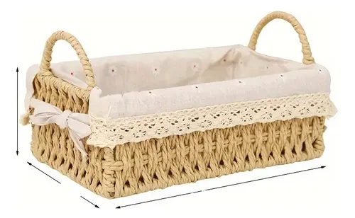 comprar Cesta De Almacenamiento De Tela Con Asas Cottagecore