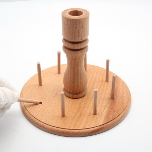 Soporte De Madera Para 8 Carretes De Lana, Organizador De
