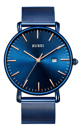 Burei - Reloj De Pulsera Analogico Para Hombre Con Fecha, Ex