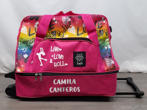 Imagen 3 de 7 de Bolso Cajon Patin Artistico Carrito Estampa (personalizable)