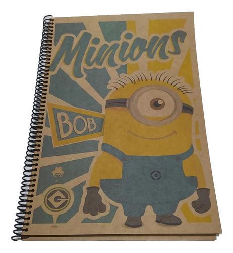 Cuaderno A4 Minions Gru Banana Margo Bob Espiral Pixart A5
