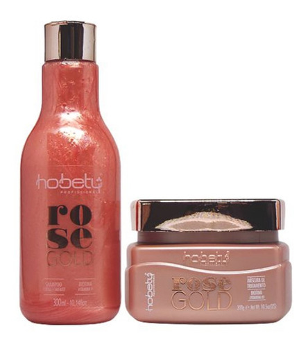 Imagem 7 de 10 de Kit Rose Gold Shampoo 300 Ml + Máscara 300 Gr