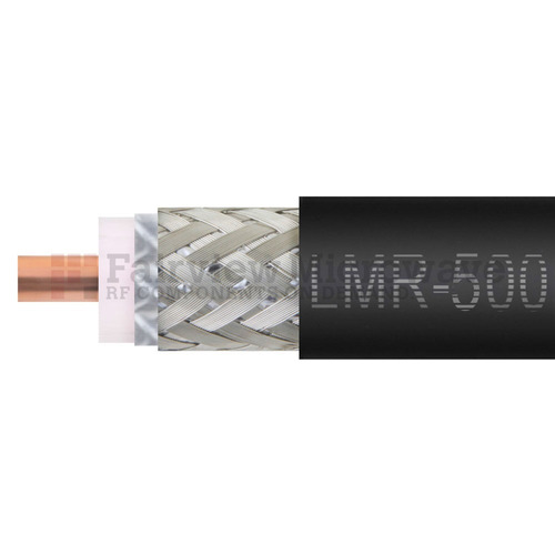 Cable Lmr-500 + Conectores N Macho N Macho Rollo De 12metros