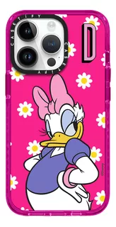 Case iPhone 13 Pro Pata Deisy Fucsia Transparente