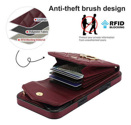 Funda De Piel De Primera Calidad Para Samsung S21 Fe 5g Con Correa Cruzada, Soporte Con Forma De Anillo, Tarjetero