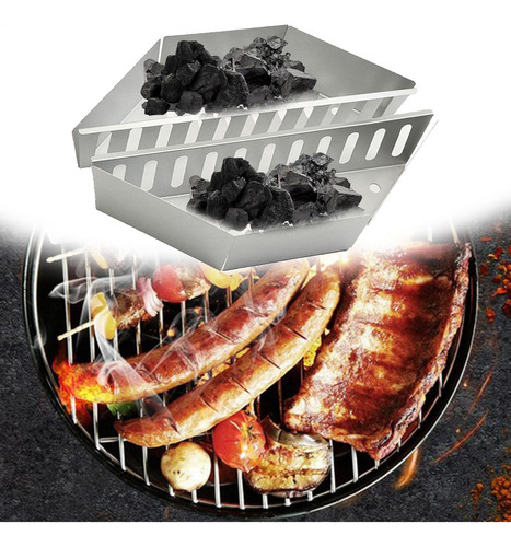 Asd 2 Piezas De Cestas For Barbacoa, Soportes For Briquetas,
