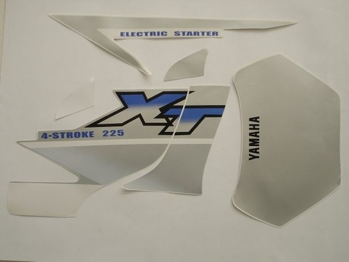 Kit Adesivo Jogo Faixas Yamaha Xt 225 2002 Prata