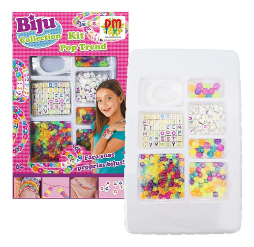 Biju Collection Kit Pop Trend Menina Dm Toys Bijuterias