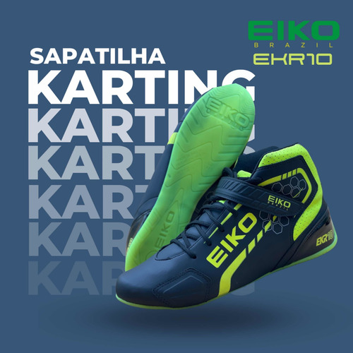 Sapatilha Kart Eiko Brazil Preto/amarelo Flúor