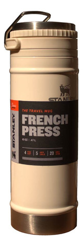Prensa Francesa Stanley Para Viaje 473ml Color Crema