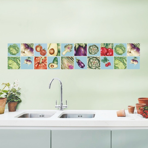 Vinilos Decorativos Azulejos Adhesivos Vegetales 1 Verduras