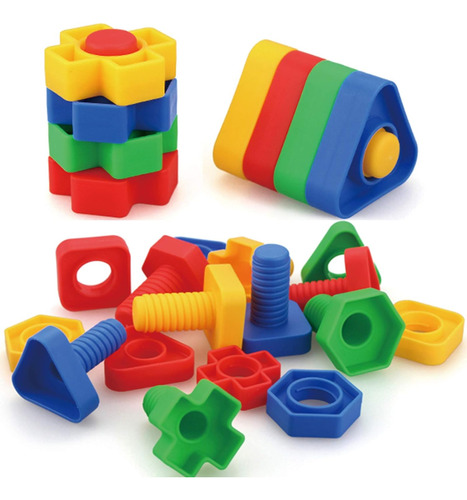 Jumbo Nuts And Bolts Toys 52psc Niños Pequeños, Niño...