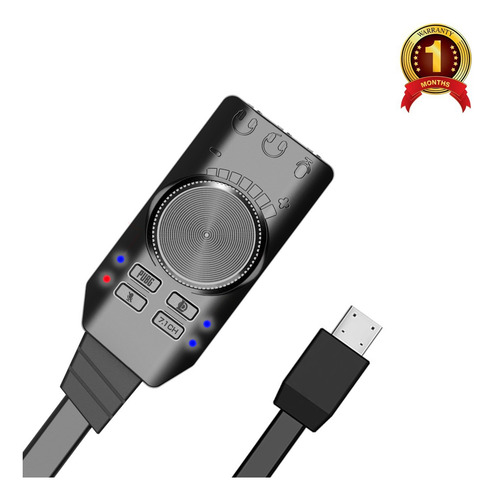Imp-shop Tarjeta Sonido Usb 7.1 Gamer Externa 24 Bit