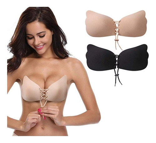 Brasier Invisible Adherible Strapless Push Up ¡paquete X 2!