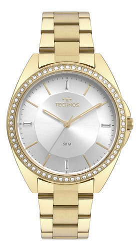 Relógio Technos Elegance Feminino 2035mqx4k Dourado Cor do fundo Branco