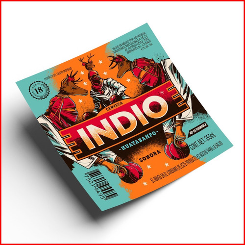 Poster Cerveza Indio Huatabampo Sonora - 60x60cm