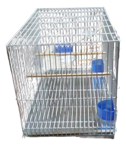 Jaula De Cria 60x31x31 Con Puerta Y Soporte De Nido Blanco