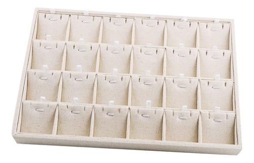Imagen 2 de 7 de Caja Para Porta Anillos Bandeja De 24 Rejillas Para Collares