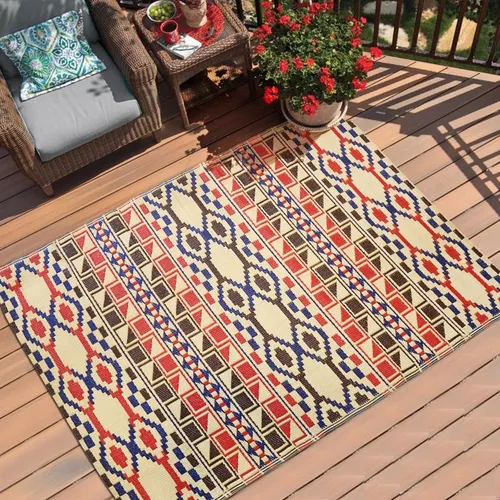 Outsunny Alfombra Exterior 182x274 cm Alfombra Reversible de Plástico –  Outlet Jardín