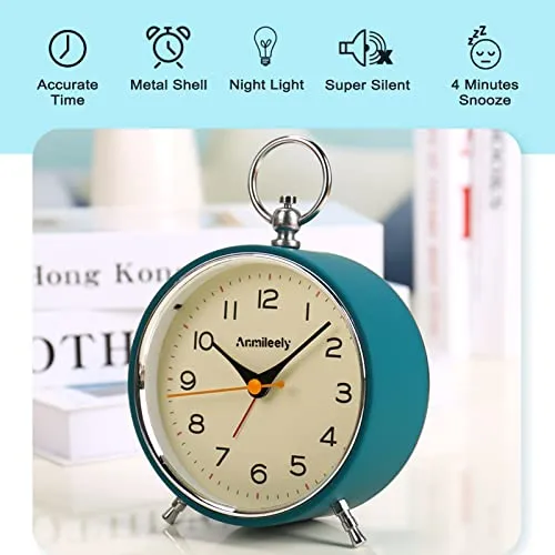 Reloj Despertador Anal gico Silencioso Funcion Sleep 11cm Meses