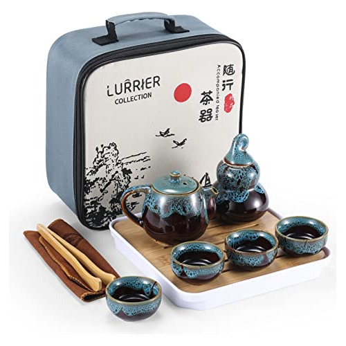 Lurrier Juego De Té Chino De Porcelana Gongfu, Set De ...